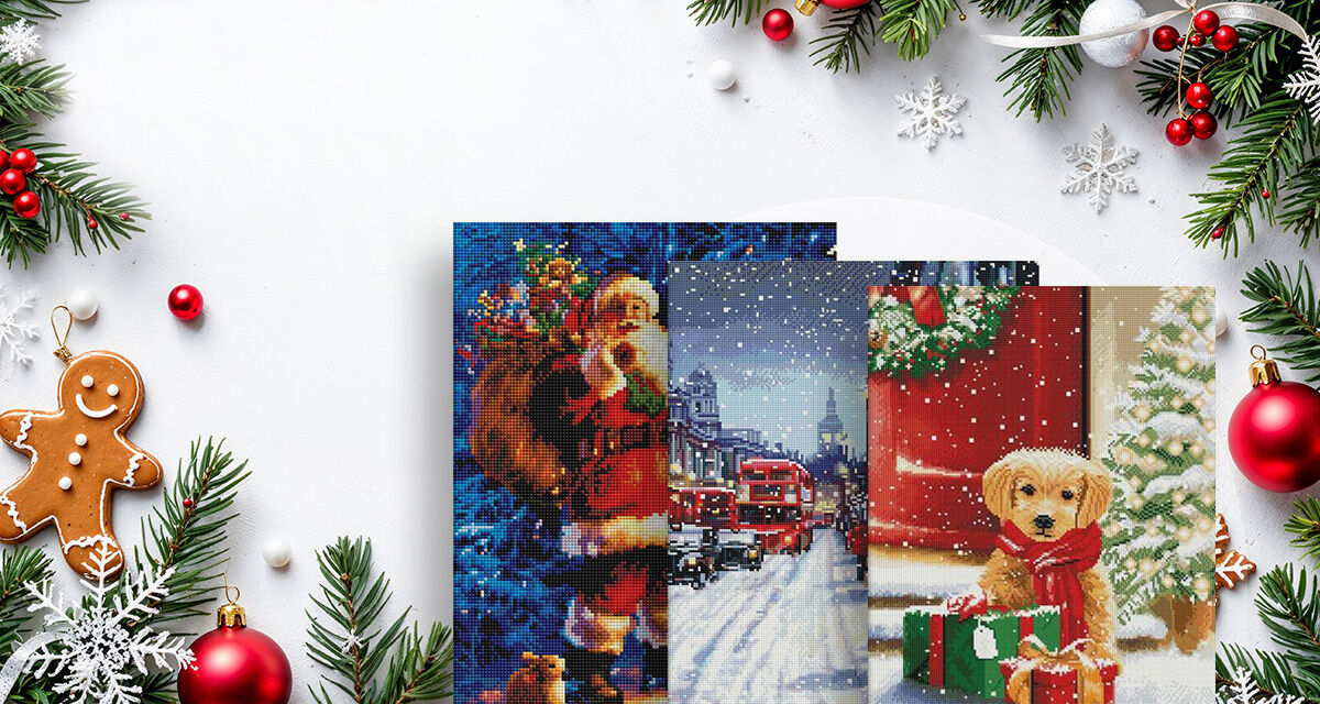 Новогодняя алмазная мозаика