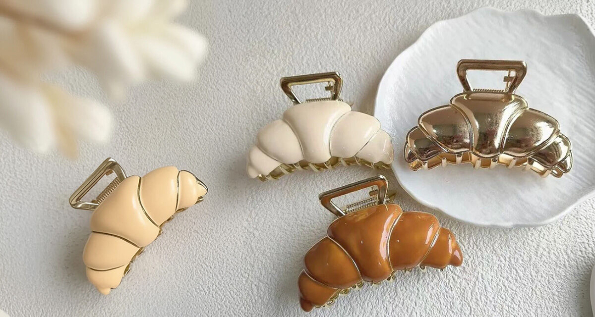 Заколка-крабик<br>для волос «Круассан»